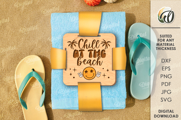 Retro towel gift tag Laser Cut