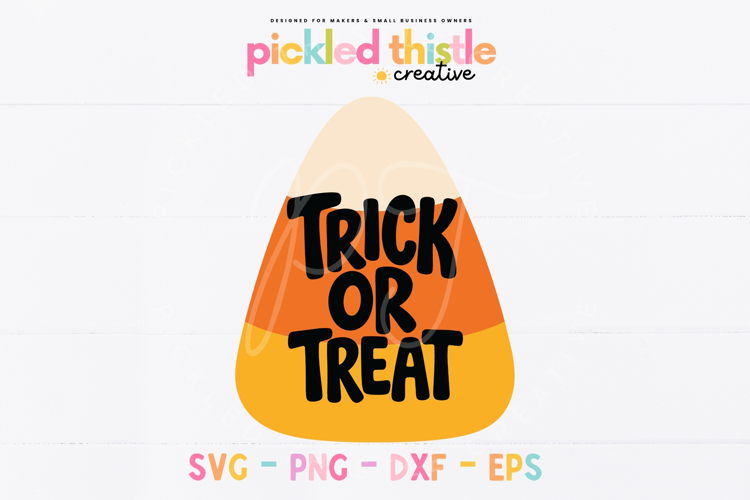 Trick or Treat Candy Corn SVG, Halloween Cut File