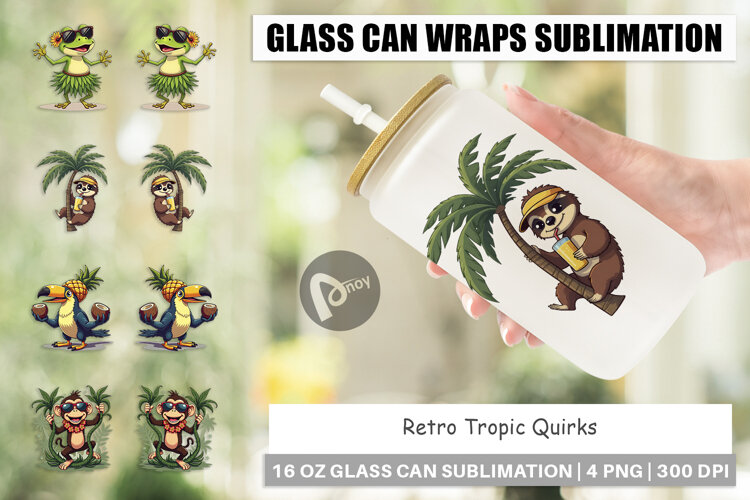 Glass Can Retro Tropic Quirks example image 1