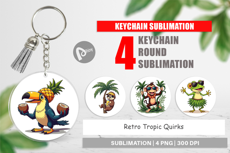 Keychain Retro Tropic Quirks