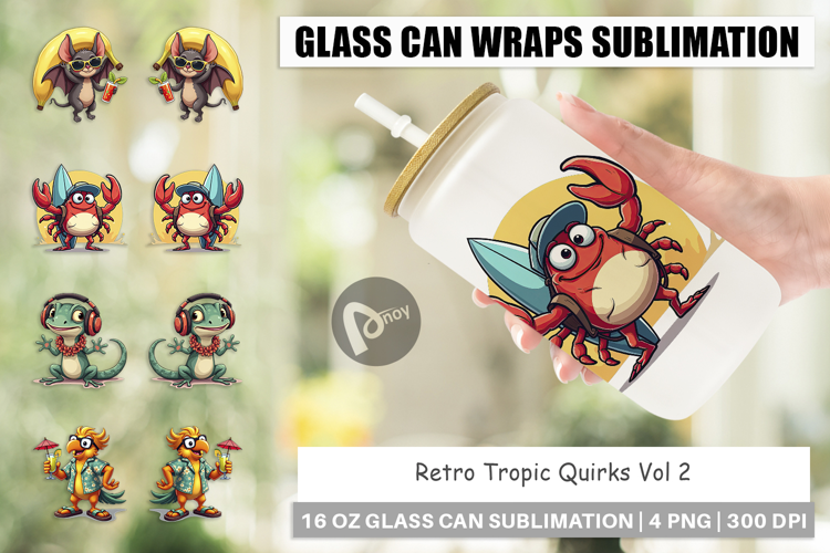 Glass Can Retro Tropic Quirks