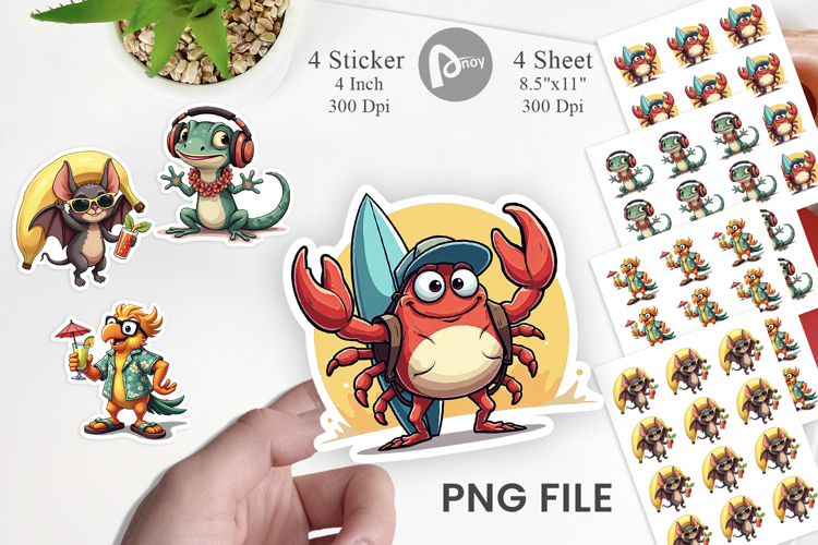 Retro Tropic Quirks Sticker