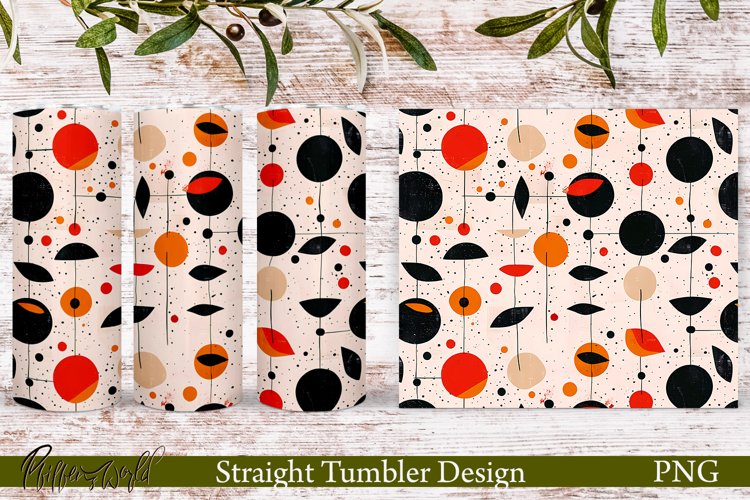 Retro Tumbler Wrap | Mid Century | Colorful details