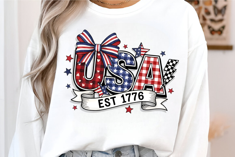 Retro USA Sublimation PNG