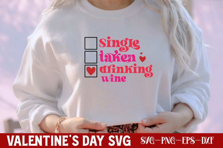 Single taken drinking wine SVG