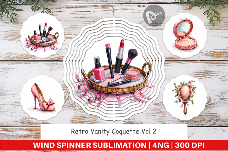 Retro Vanity Coquette Wind Spinner