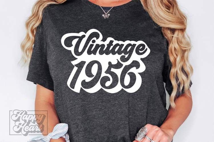 Retro Vintage 1956 SVG PNG - Hello Seventy - 70th Birthday