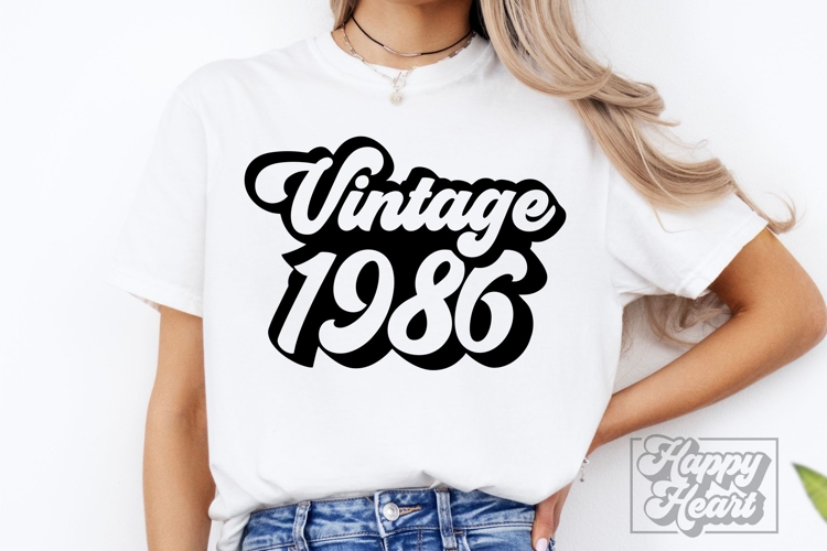 Retro Vintage 1986 SVG PNG - Hello Forty - 40th Birthday