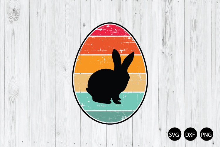 Retro Vintage Easter Egg SVG, Happy Easter Day SVG