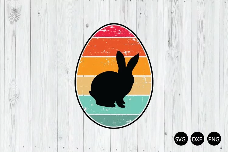 Retro Vintage Easter Egg SVG, Happy Easter Day SVG