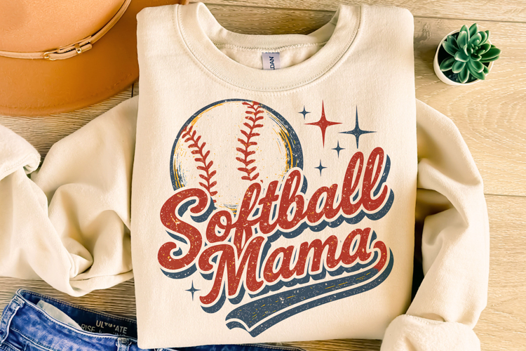 Softball Mama PNG, Retro Softball PNG, Softball PNG, Game