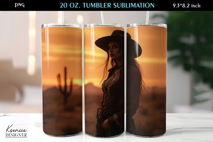 Western|Vintage Cowgirl|Free Spirit Woman|Tumbler Wrap