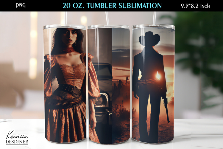 Western|Vintage Cowgirl|Free Spirit Woman|Tumbler Wrap