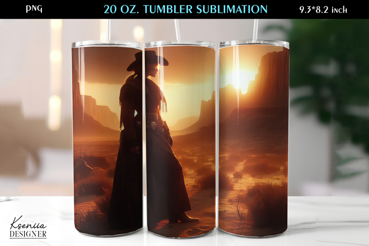 Western|Vintage Cowgirl|Free Spirit Woman|Tumbler Wrap