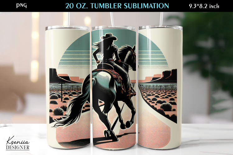 Western|Vintage Cowgirl|Free Spirit Woman|Tumbler Wrap