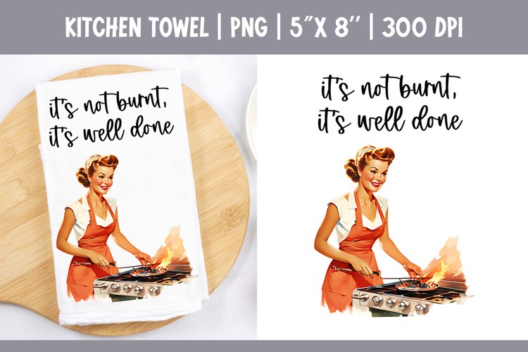 Vintage Retro Pin Up Girl | Kitchen Towel Sublimation Design