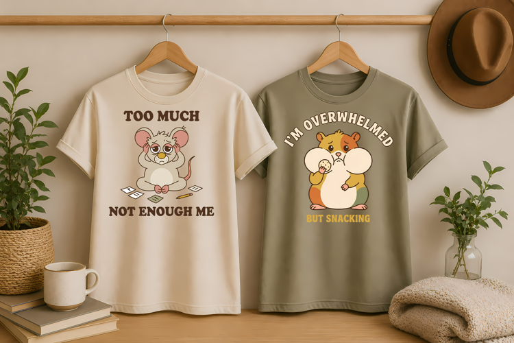 Funny Overwhelmed Animals PNG, Cute Sarcastic Designs