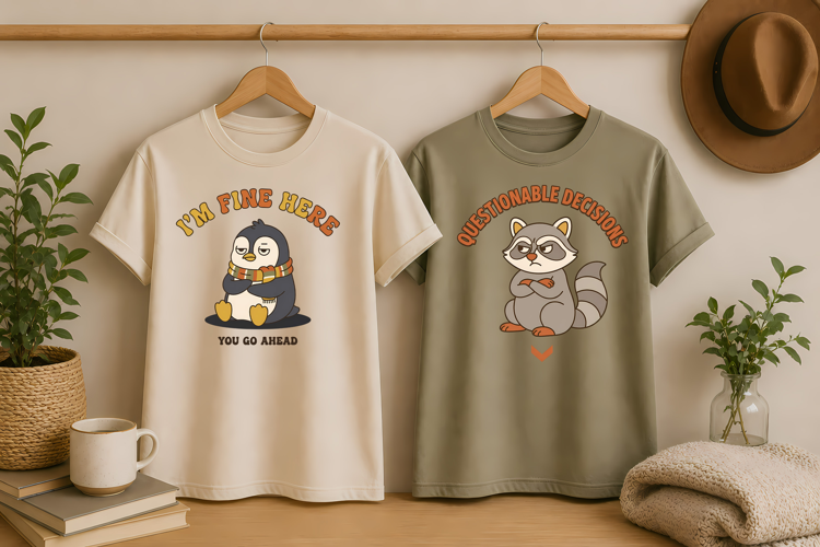 Funny Penguin and Raccoon Clipart PNG, Sarcastic Animal