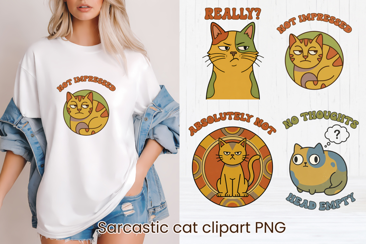 Minimal Cat Faces Clipart | Cute Simple Cat Heads