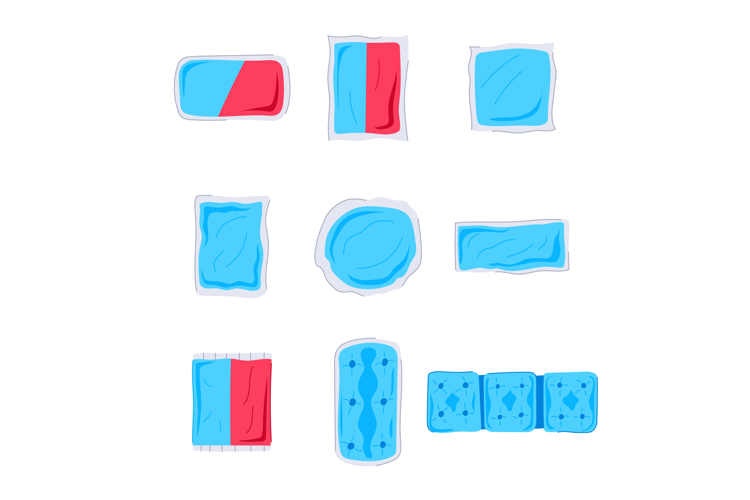 reusable hot cold gel pack set cartoon