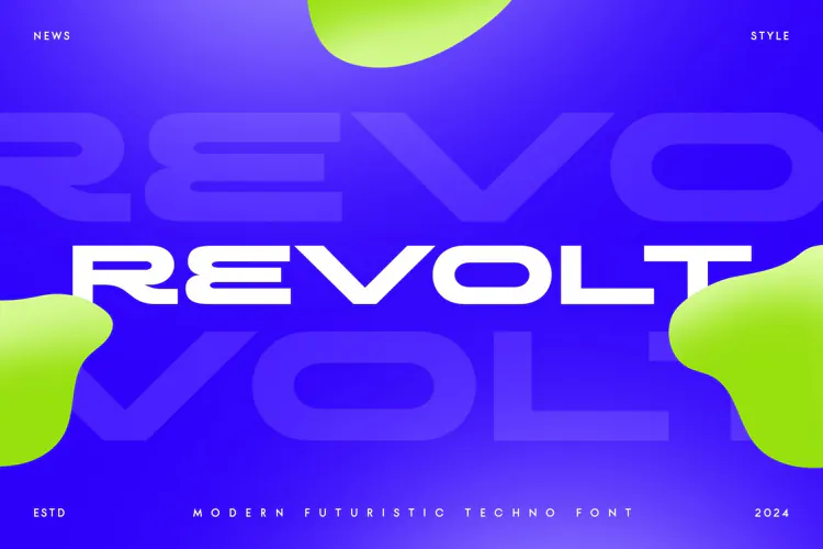 Revolt - Modern Futuristic Techno Font