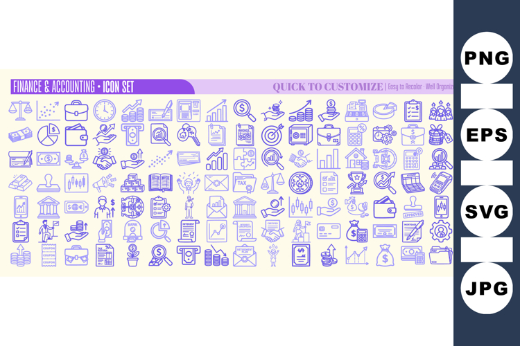 Finance And Accounting Icon Collection For Business