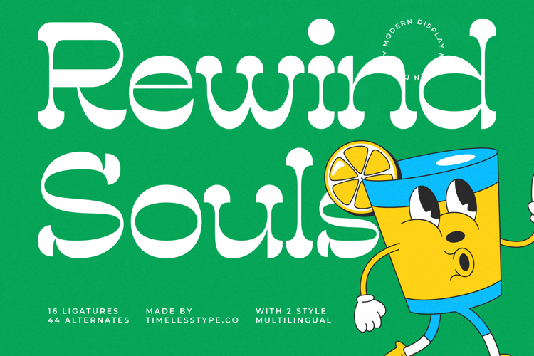 Rewind Souls - Modern Display Font