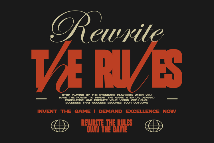 Rewrite the Rules Urban Typography Quotes T-shirt Design