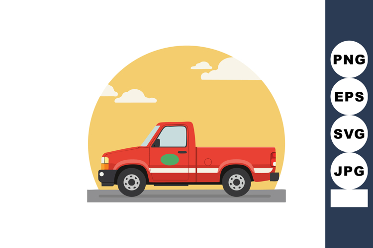 Red Truck Clipart Image 9