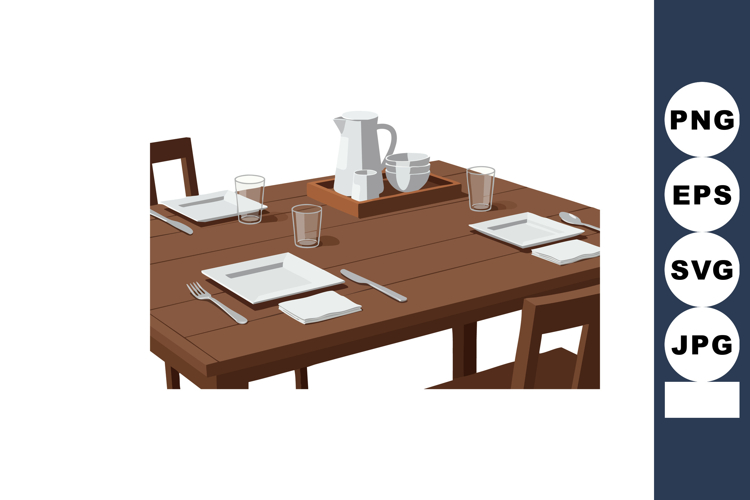 Dining Table Set Clipart