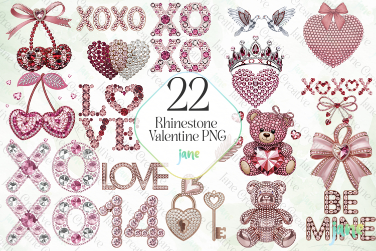 Rhinestone Valentine PNG