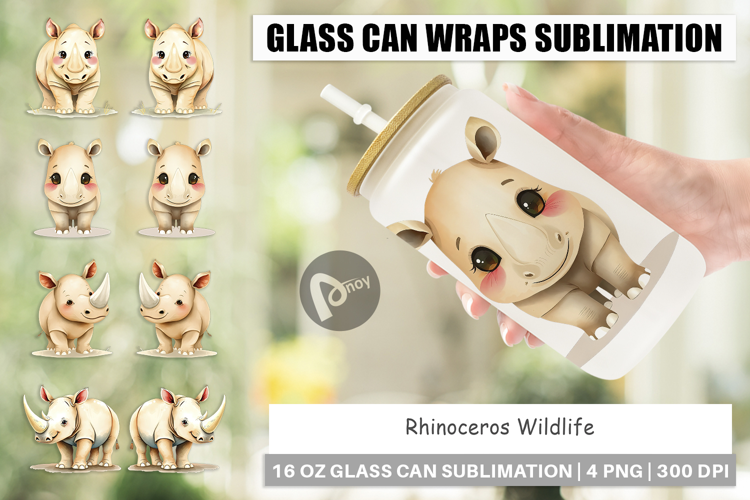 Glass Can Rhinoceros Wildlife