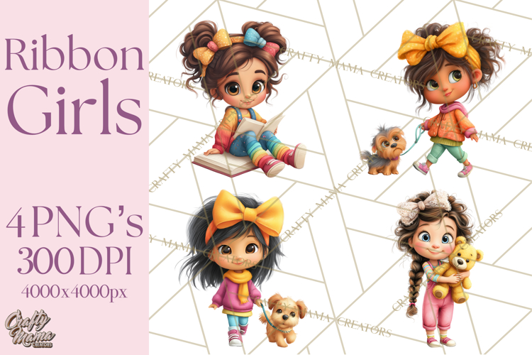 Oversized Bow Young Girl PNG Clipart Kids Fashion Graphics