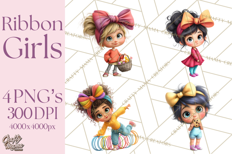 Oversized Bow Young Girl PNG Clipart Kids Fashion Graphics