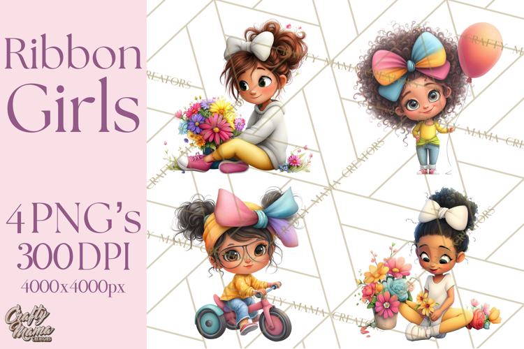 Oversized Bow Young Girl PNG Clipart Kids Fashion Graphics