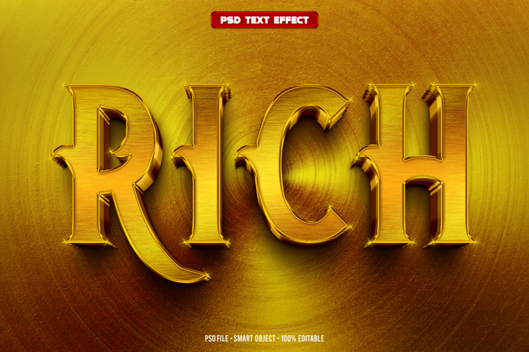 Rich 3D editable text effect