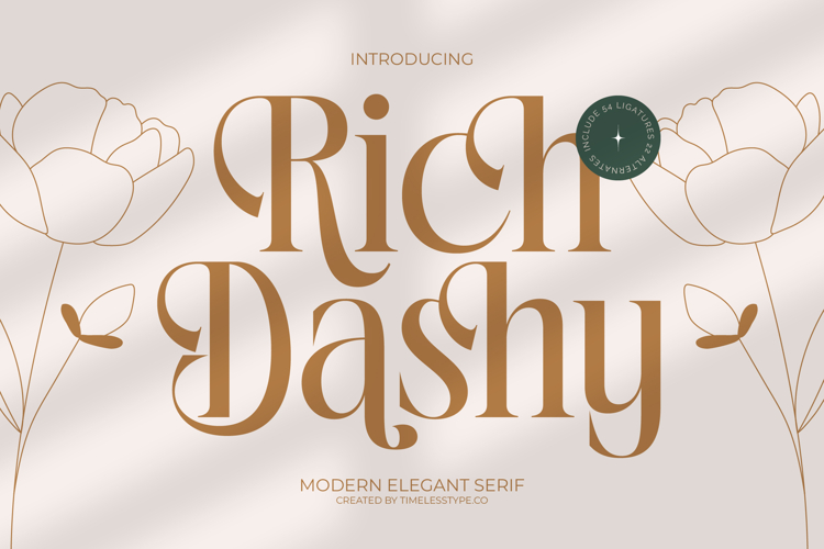Rich Dashy - Modern Elegant Serif Font