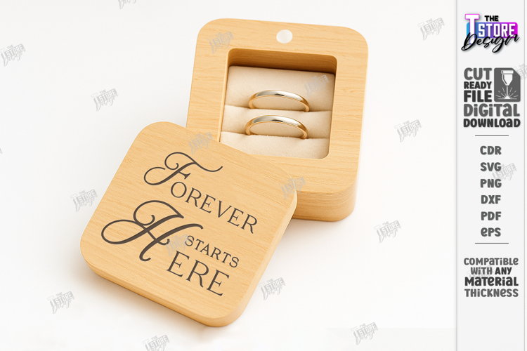 Wedding Ring Box Laser Cut|Laser Engraving|Wedding Supplies