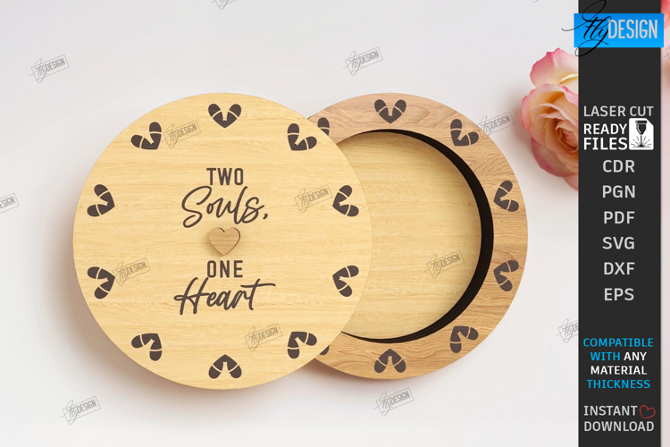 Wedding Ring Box Laser Cut | Jewelry Box | Wedding Day SVG