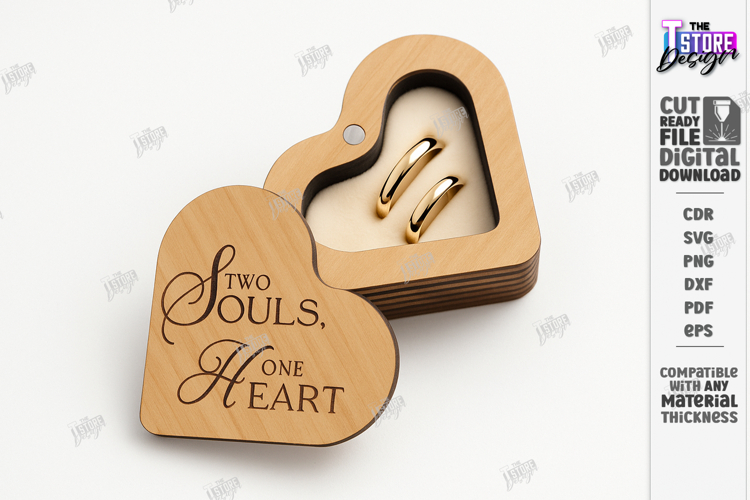 Wedding Ring Box Laser Cut|Laser Engraving|Wedding Supplies