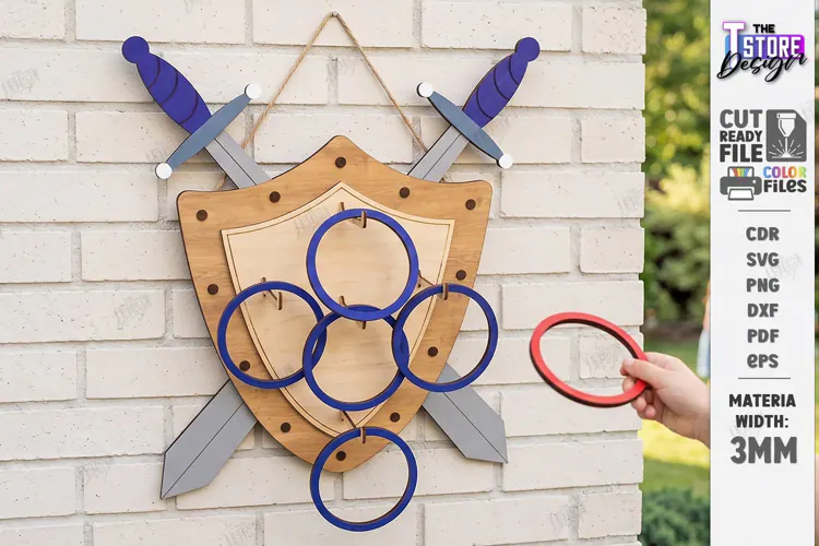 Ring Toss Game Laser Cut | Kids Laser | Sword and Shield
