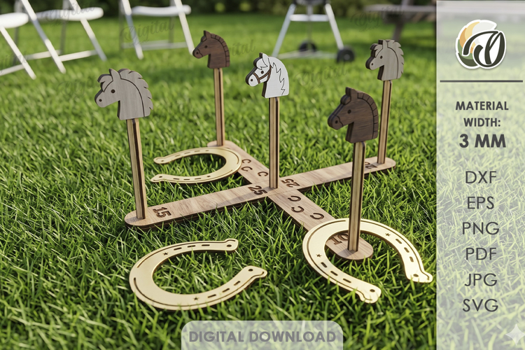 Ring Toss Game Laser Cut. Outdoor Yard Game SVG