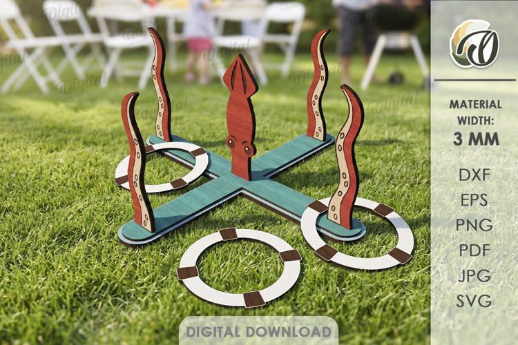 Ring Toss Game Laser Cut. Outdoor Yard Game SVG
