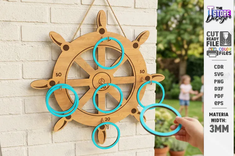 Ring Toss Game Laser Cut | Kids Laser | Steering Wheel laser