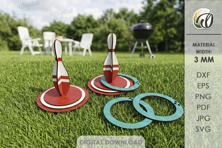 Ring Toss Game Laser Cut. Outdoor Lawn Game SVG