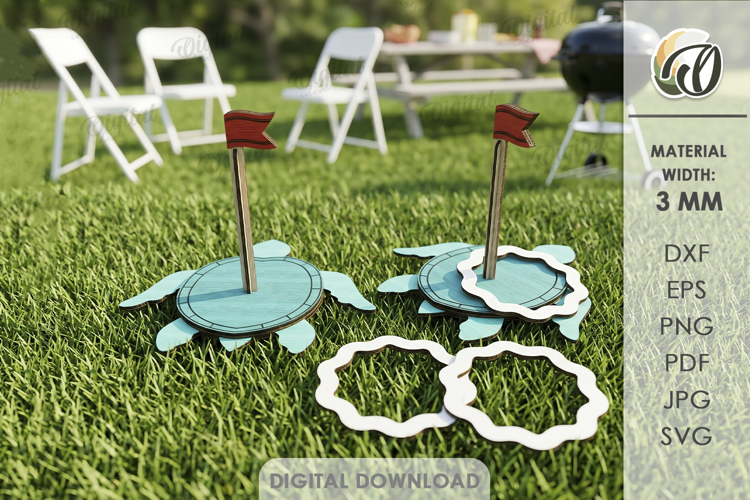 Ring Toss Game Laser Cut. Outdoor Lawn Game SVG