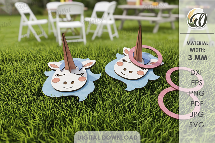 Ring Toss Game Laser Cut. Outdoor Lawn Game SVG