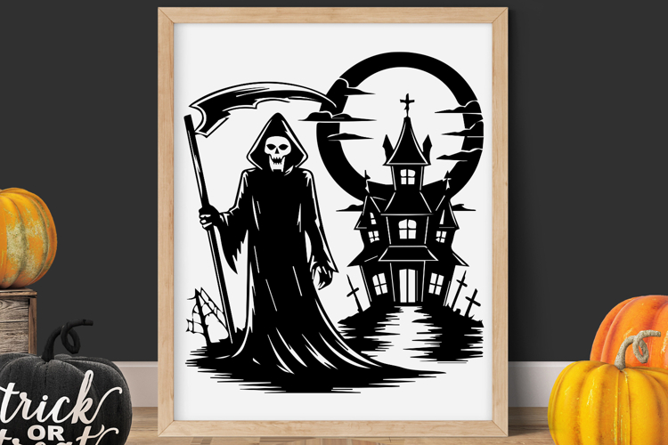 Ripper Haunted Castle Moon SVG