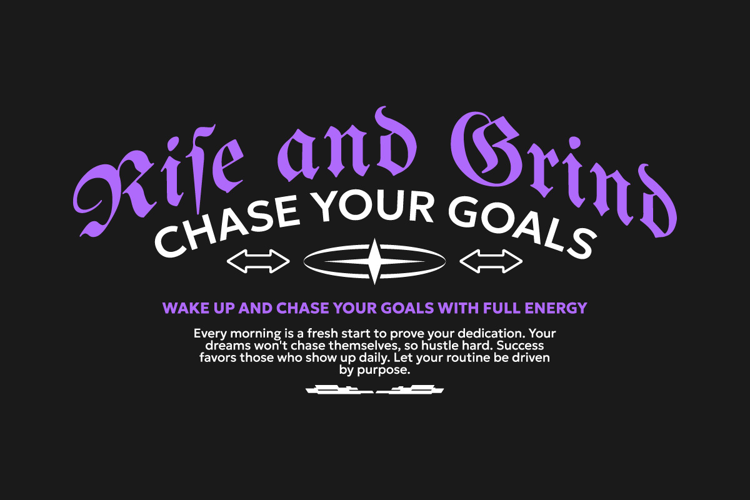 Rise and Grind Urban Typography T-shirt Design