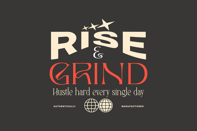 Rise and Grind Urban Typography T-shirt Design